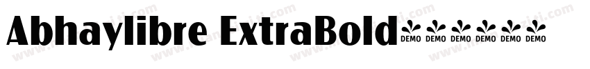 Abhaylibre ExtraBold字体转换